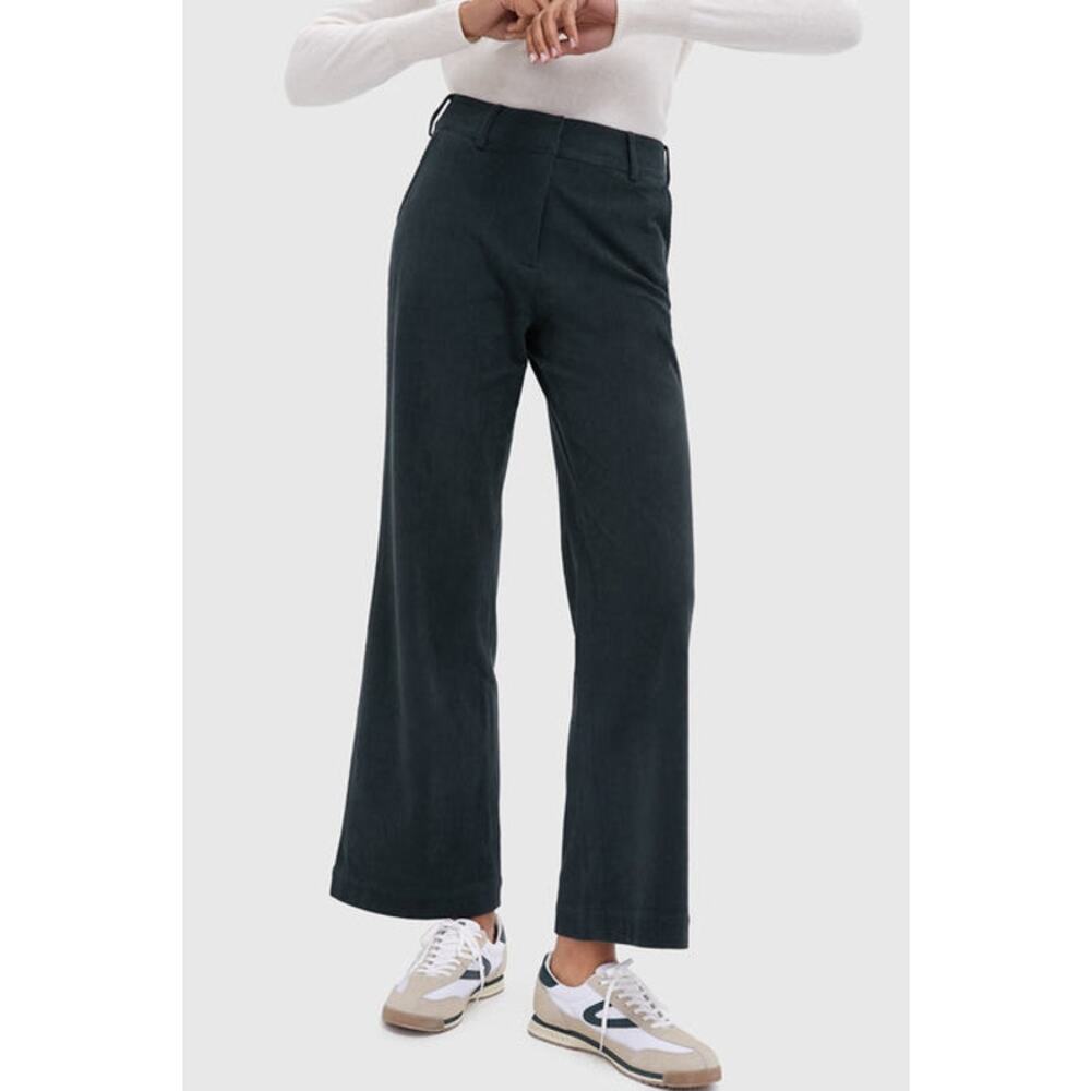 Women’s Tuckernuck High Rise Wide Leg Corduroy Dark Green Trousers 2
